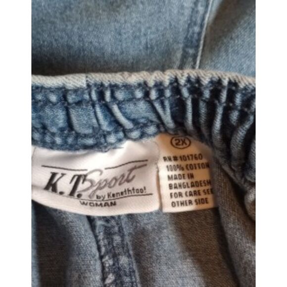 K.T. Sport by Kenethtoo! Women's Size 2X Jean Capris - VTG "90's" - Picture 6 of 7